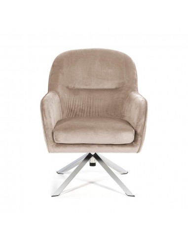 Poltrona rotativa CLYDE Velvet com pernas em...