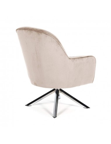 Poltrona rotativa CLYDE Velvet com pernas em...