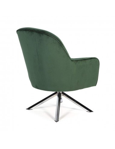 Poltrona rotativa CLYDE Velvet com pernas em...