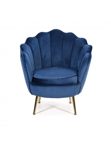 Poltrona de veludo OSTRA com pernas de metal...