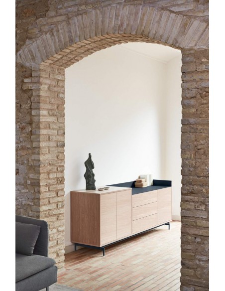 TEULAT APARADOR VALLEY 200X45 CARVALHO/COR AZUL