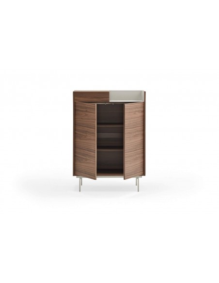 ARMÁRIO AUXILIAR VALLEY TEULAT 130X92 COR NOZ/CINZA