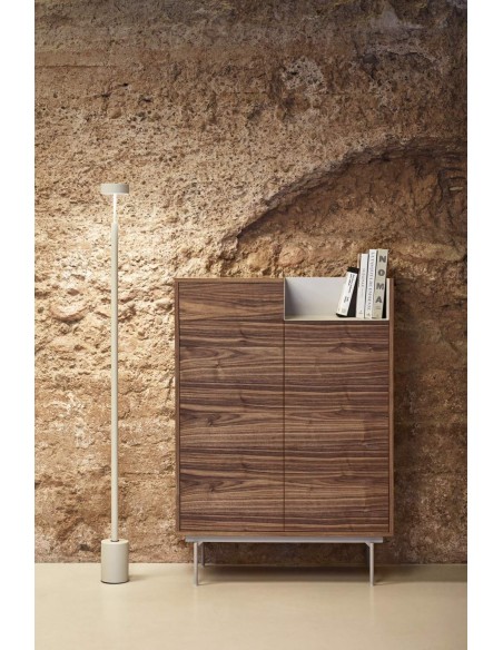 ARMÁRIO AUXILIAR VALLEY TEULAT 130X92 COR NOZ/CINZA