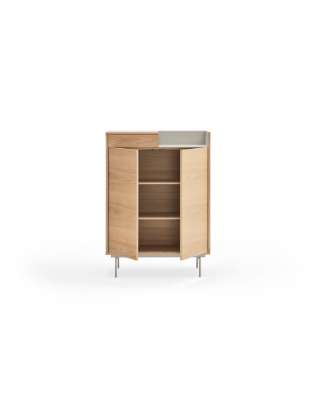 TEULAT MUEBLE AUXILIAR VALLEY 130X92 COLOR ROBLE/ GRIS