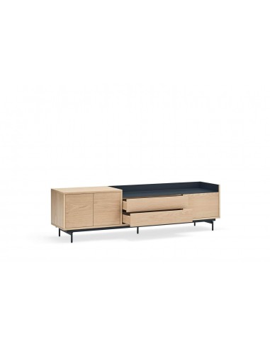TEULAT MUEBLE TV VALLEY 180X40, COLOR ROBLE/AZUL