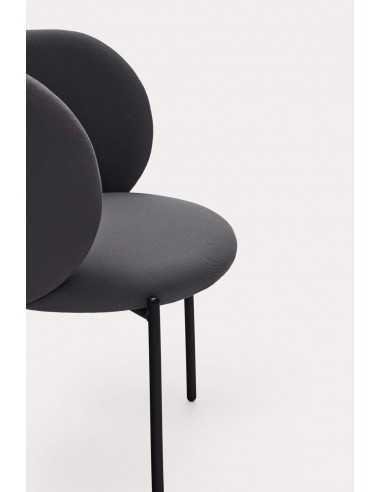 CADEIRA TEULAT MOGI EM TECIDO COR CINZA ESCURO...