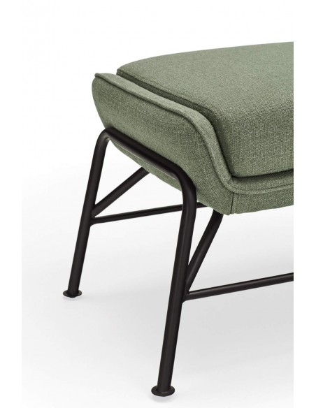 SADIRA OTOMANO EM TECIDO E METAL.