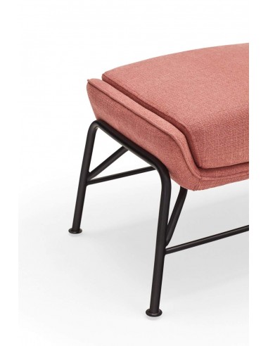 OTTOMAN SADIRA EN TEJIDO Y METAL.