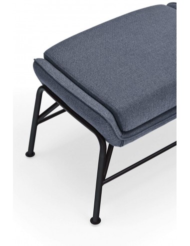 SADIRA OTOMANO EM TECIDO E METAL.