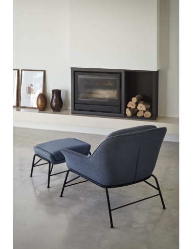 OTTOMAN SADIRA EN TEJIDO Y METAL.