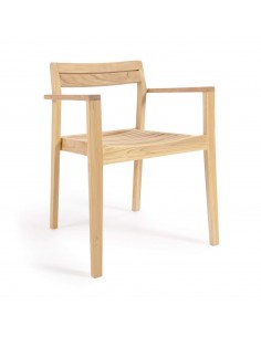 Silla de exterior Victoire de madera maciza de teca.