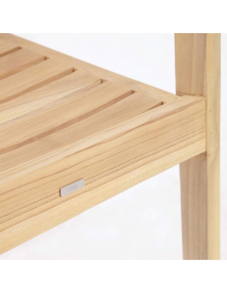 Silla de exterior Victoire de madera maciza de teca.