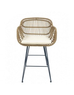 Tamborete com braços GLORY, exterior, almofada, rattan e... 2