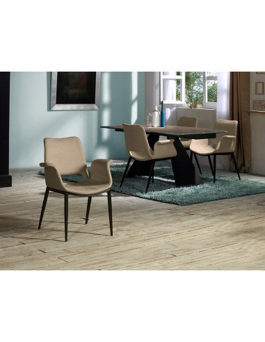 SCHULLER SILLA con brazos SOWA, tejido BEIGE y...