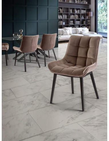 SCHULLER SILLA DEVANY, tejido terciopelo PIEDRA...