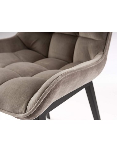 SCHULLER SILLA DEVANY, tejido terciopelo PIEDRA...
