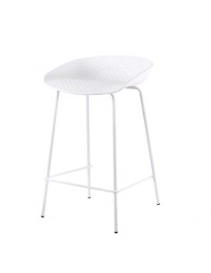 Tamborete minimalista Fear 62, plástico, metal