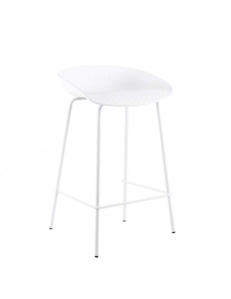 Tamborete minimalista Fear 62, plástico, metal