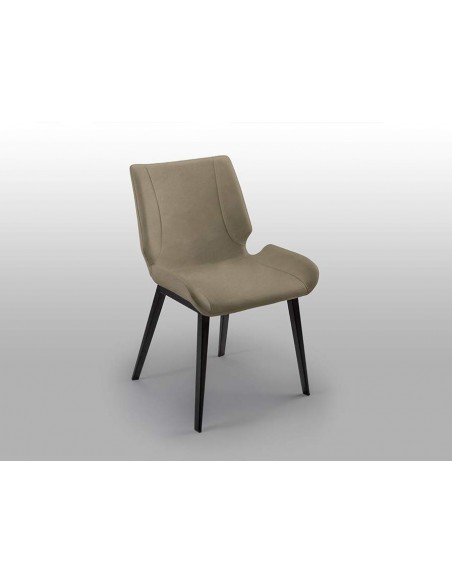 SCHULLER SILLA KIARA, tejido textil BEIGE y metal NEGRO.