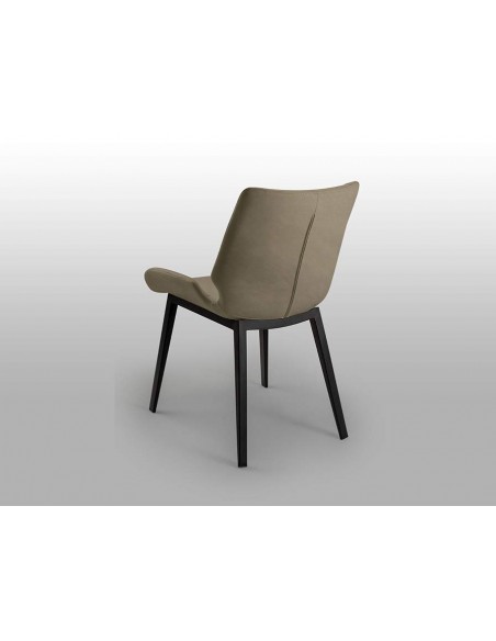 SCHULLER SILLA KIARA, tejido textil BEIGE y metal NEGRO.