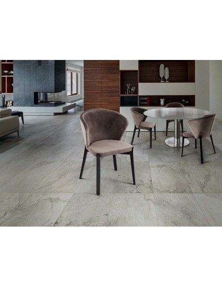 CADEIRA SCHULLER AZURA, metal PRETO, tecido veludo BEIGE.