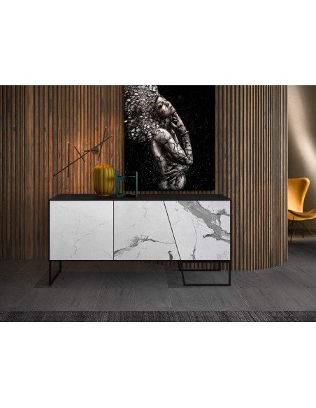 SCHULLER APARADOR KERALA, PORCELANICO BLANCO y fresno NEGRO.