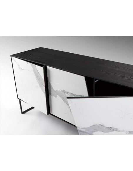 SCHULLER APARADOR KERALA, PORCELANICO BLANCO y fresno NEGRO.