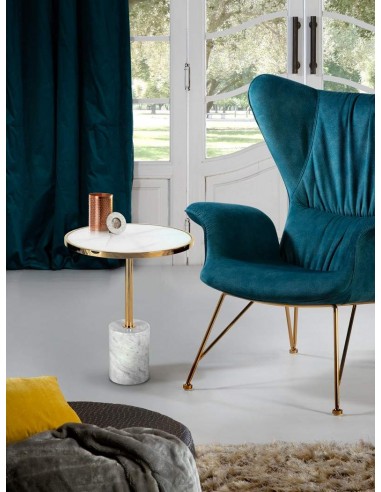 MESA DE APOIO SCHULLER DEKALA 46 cm, Mármore e...