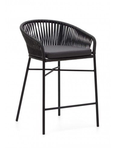 Taburete terraza Yanet 65 de cuerda, acero galvanizado