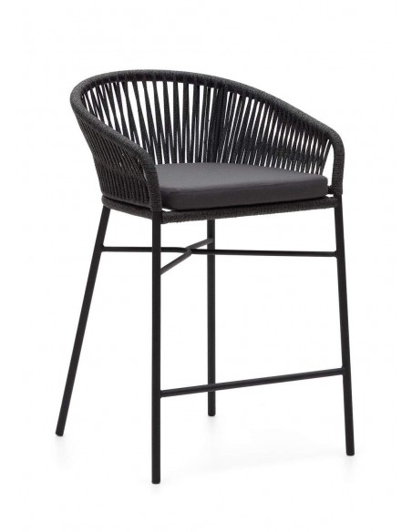 Taburete terraza Yanet 65 de cuerda, acero galvanizado