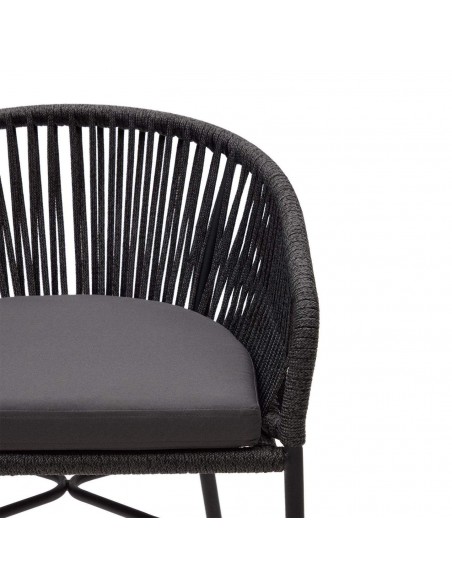 Taburete terraza Yanet 65 de cuerda, acero galvanizado