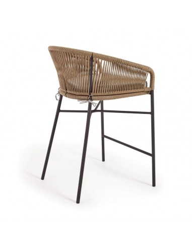 Taburete terraza Yanet 65 de cuerda, acero...