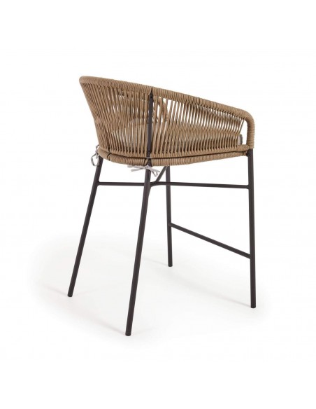 Taburete terraza Yanet 65 de cuerda, acero galvanizado