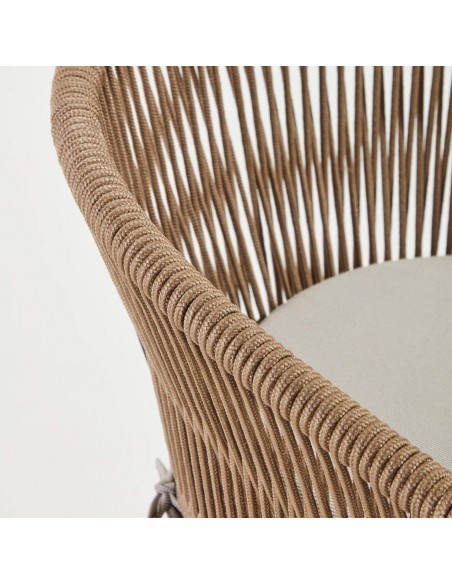 Taburete terraza Yanet 65 de cuerda, acero galvanizado