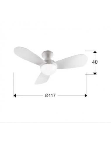 SCHULLER VENTILADOR DE TECHO VITO 117 cm. BLANCO
