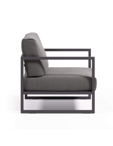 Butaca exterior Comova, tejido gris oscuro y...