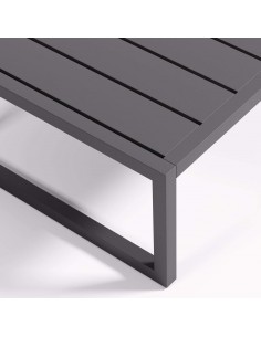 Mesa de centro exterior Comova em alumínio preto 60 x 114... 2