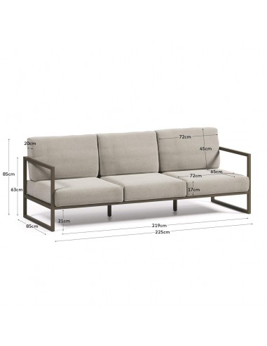 Sofá de exterior Comova de 3 lugares em...