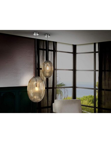 SCHULLER LAMPARA COLGANTE OVILA 1L. COÑAC 20 cm.