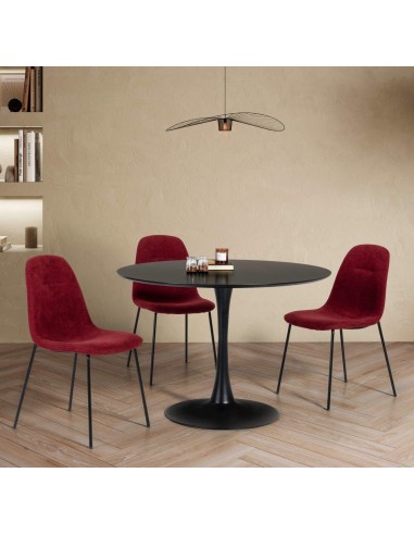 Mesa redonda Oda 110 cm. Estructura metal...