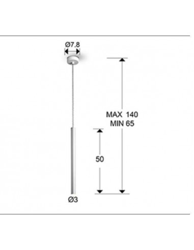 candeeiro suspenso VARAS CROMO 1L