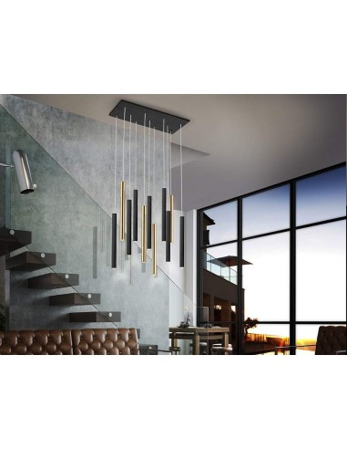 SCHULLER LAMPARA DE TECHO VARAS 11 LUCES CON...