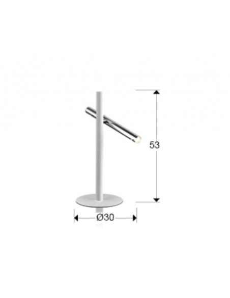 Schuller lámpara SOBREMESA VARAS CROMO 2 Led