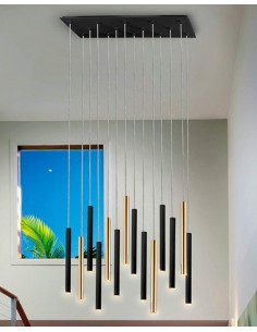 SCHULLER LAMPARA DE TECHO VARAS GRANDE 14 LUCES CON...