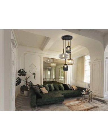 SCHULLER LAMPARA DE TECHO NORMA 4 LUCES, NEGRO...