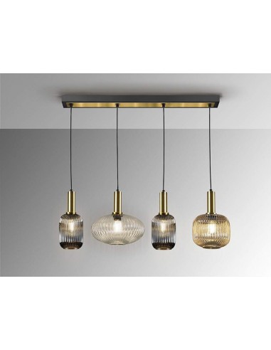 SCHULLER LAMPARA DE TECHO NORMA 4 LUCES, NEGRO...