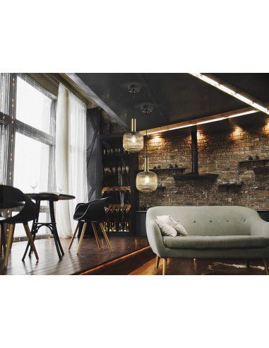 LÂMPADA DE TETO SCHULLER NORM 1L ÂMBAR.