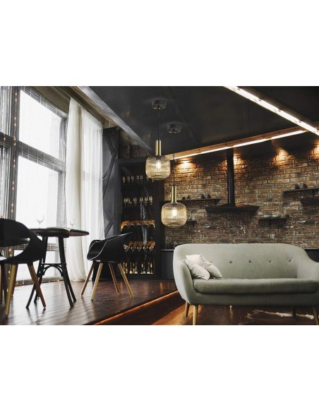 LÂMPADA DE TETO SCHULLER NORM 1L ÂMBAR.