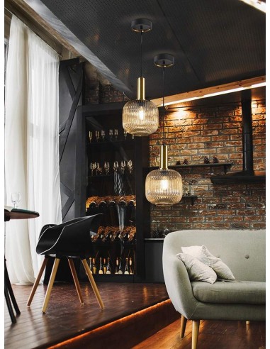 LÂMPADA DE TETO SCHULLER NORM 1L ÂMBAR.