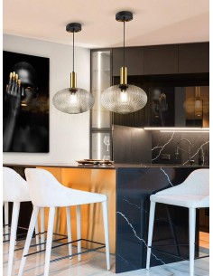 LÂMPADA DE TETO SCHULLER NORMA 1L TRANSPARENTE. 2